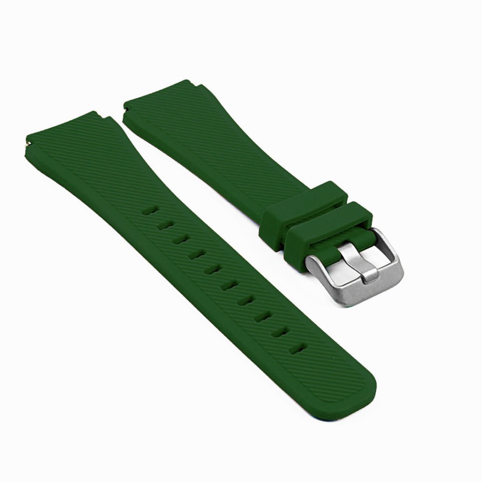 22mm Yeşil Samsung s3 Gear Frontier Silikon Akıllı Saat Kordonu