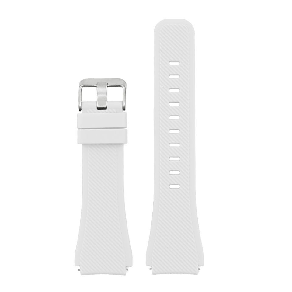 22mm Beyaz Samsung s3 Gear Frontier Silikon Akıllı Saat Kordonu