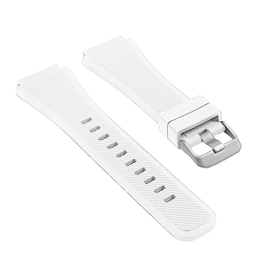 22mm Beyaz Samsung s3 Gear Frontier Silikon Akıllı Saat Kordonu