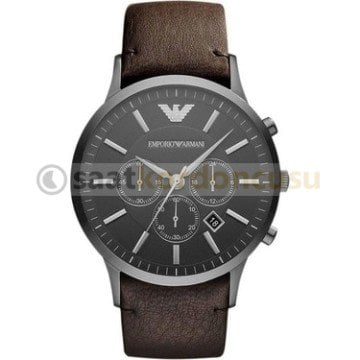 Emporio Armani ar2462 Uyumlu Kahverenk Deri Saat Kordonu