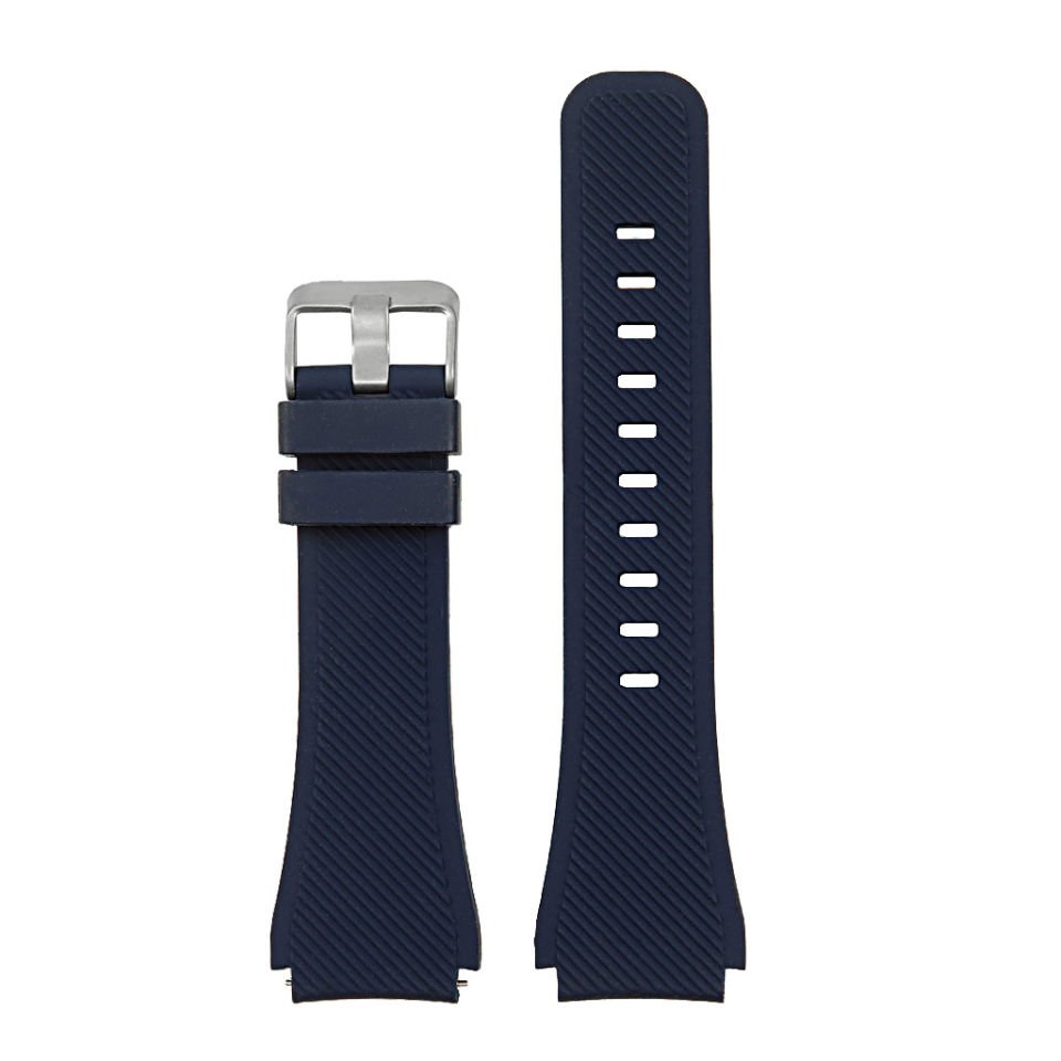 22mm Mavi Samsung s3 Gear Frontier Silikon Akıllı Saat Kordonu