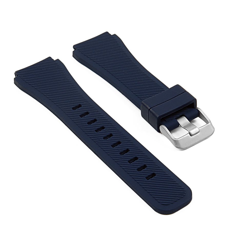 22mm Mavi Samsung s3 Gear Frontier Silikon Akıllı Saat Kordonu