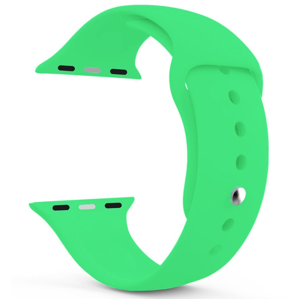 Apple Watch 42 44 45mm Yeşil Silikon Akıllı Saat Kordonu