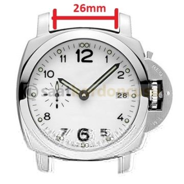 Panerai 26 mm Siyah Delikli Deri Kordon