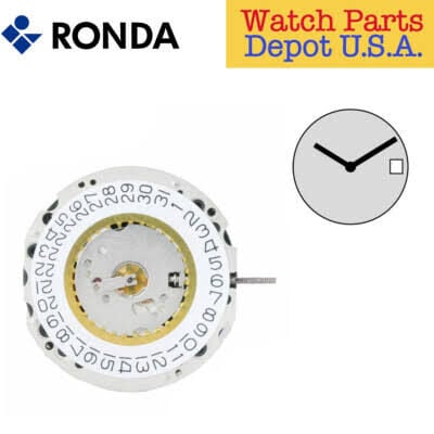 Ronda 704 Takvimli Saniyesiz İsviçre Quartz Pilli Saat Makinası