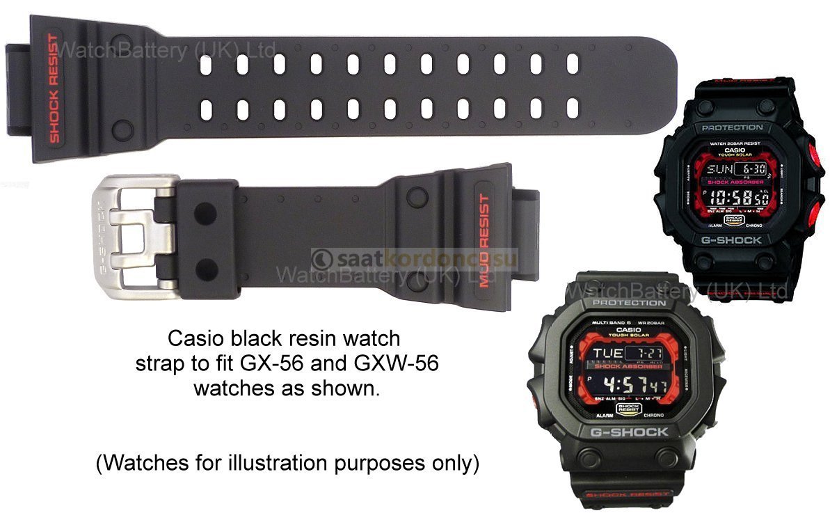 Casio GX56 Orjinal Siyah Renk Silikon Saat Kordonu 0,00 TL