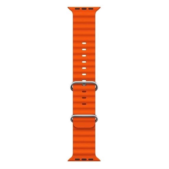 Apple Watch Ocean Loop Ultra Turuncu Silikon Kordon 5 6 7 8 42mm 44mm 49mm