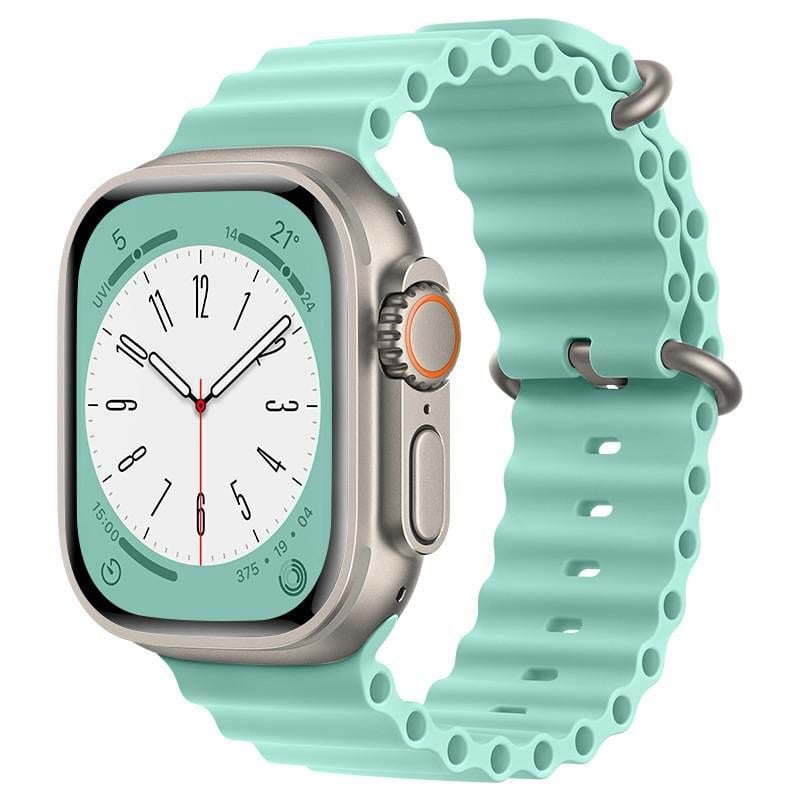 Apple Watch Ocean Loop Ultra Yeşil Silikon Kordon 5 6 7 8 42mm 44mm 49mm