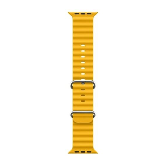 Apple Watch Ocean Loop Ultra Sarı Silikon Kordon 5 6 7 8 42mm 44mm 49mm