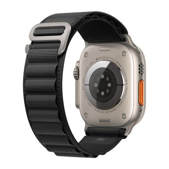 Apple Watch Ocean Loop Ultra Siyah Nato Kordon 5 6 7 8 42mm 44mm 49mm
