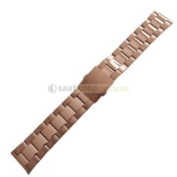 22mm RozGold Kaplama Çelik Saat Kordonu