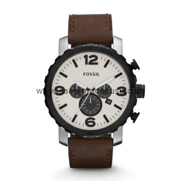 Fossil jr1390 Uyumlu 24mm Kahverenk Deri Saat Kordonu