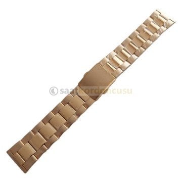 22mm Gold Kaplama Çelik Saat Kordonu