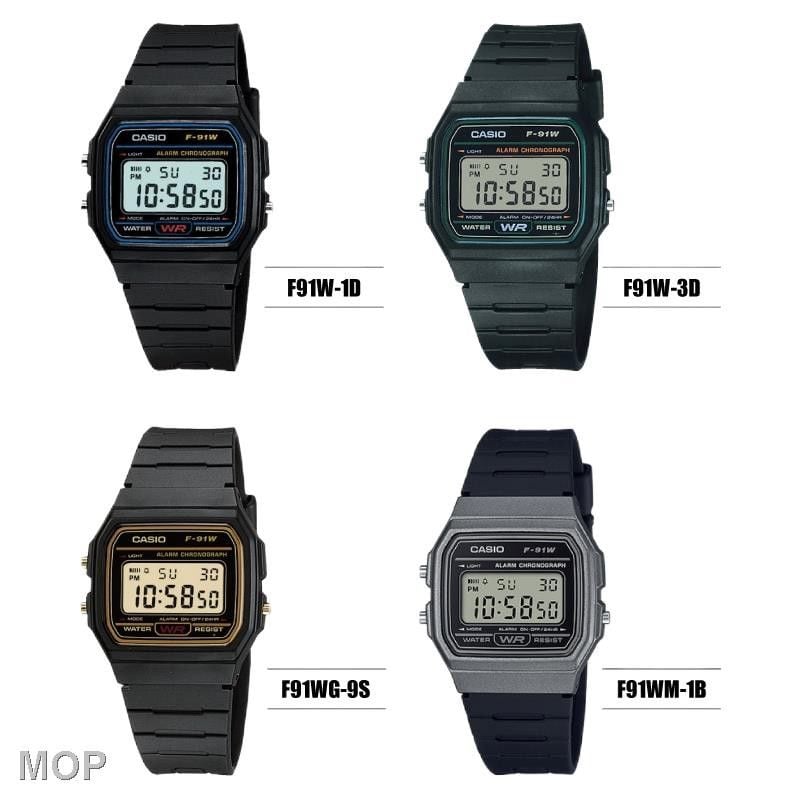 Casio F 91 Modeli Siyah Silikon Saat Kordonu