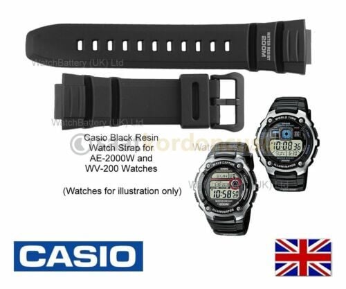 Casio AE2100 Orjinal Siyah Silikon Saat Kordonu