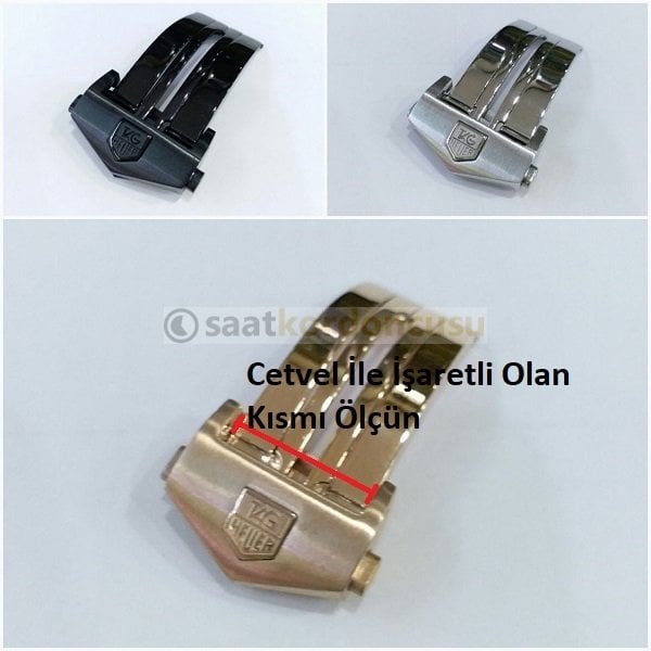 Tag Heuer Uyumlu Deri ve Silikon Kordon İçin Kilit