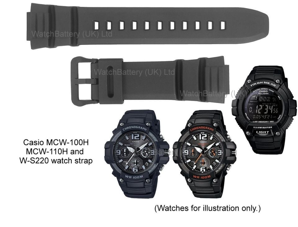 Casio mcw100h Orjinal Siyah Silikon Saat Kordonu