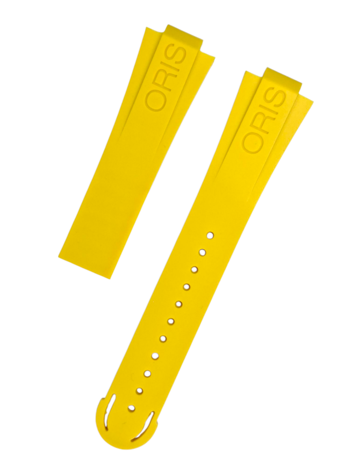 Oris Aquis Modeli 25mm Sarı Silikon Saat Kordonu