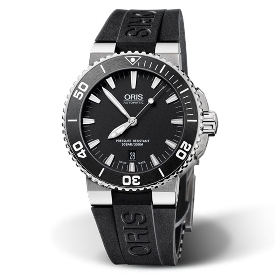 Oris Aquis Modeli 25mm Siyah Silikon Saat Kordonu