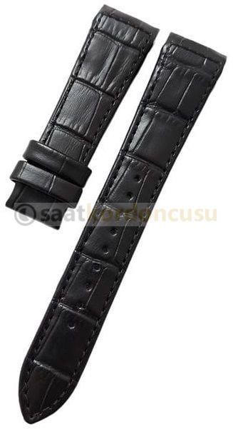 Seiko Premier Srn039p2 Uyumlu Siyah Deri Saat Kordonu
