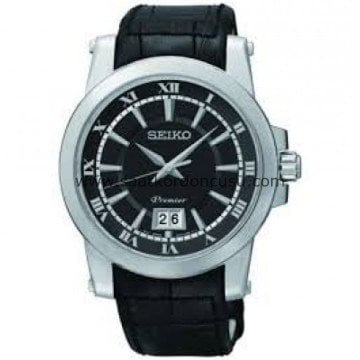 Seiko Premier Sur015p2 Uyumlu Siyah Deri Saat Kordonu
