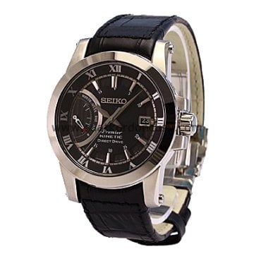 Seiko Premier Srg009p2 Uyumlu Siyah Deri Saat Kordonu