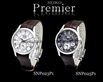 Seiko Premier snp025p1 Uyumlu Kahverenk Deri Saat Kordonu