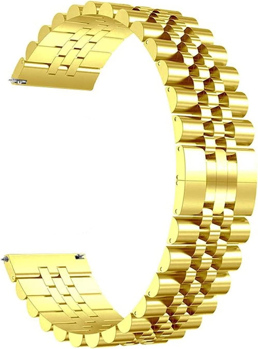 22 mm Jübile Modeli Gold Renk Klipsli Çelik Saat Kordonu