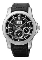 Seiko Premier Snp093p Uyumlu Siyah Deri Saat Kordonu