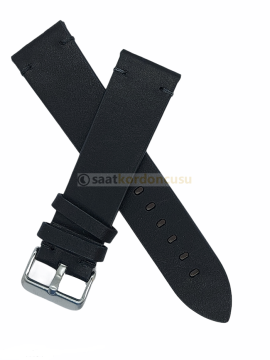 Welder Moody İçin 20mm Siyah Deri Saat Kordonu