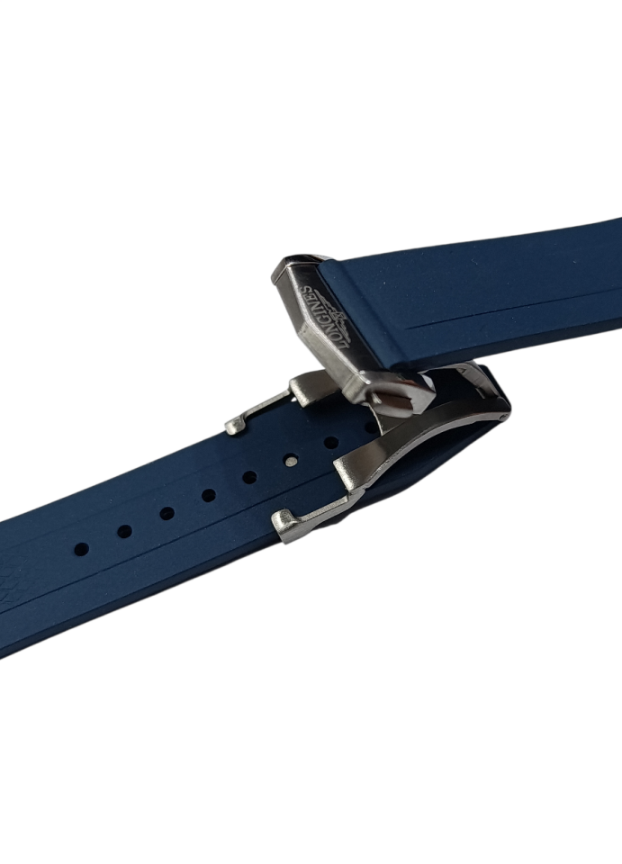 Longines Conquest Chronograph Uyumlu Mavi Silikon Kordon