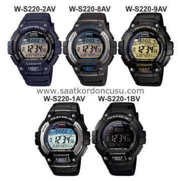 Casio W s220 1bv Orjinal Silikon Kordon