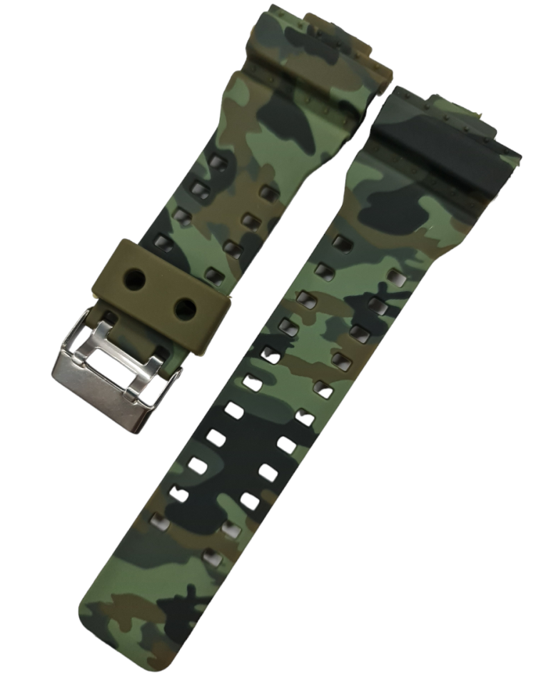 Casio Ga100 CM 5ADR Kamuflaj Yeşil Silikon Kordon