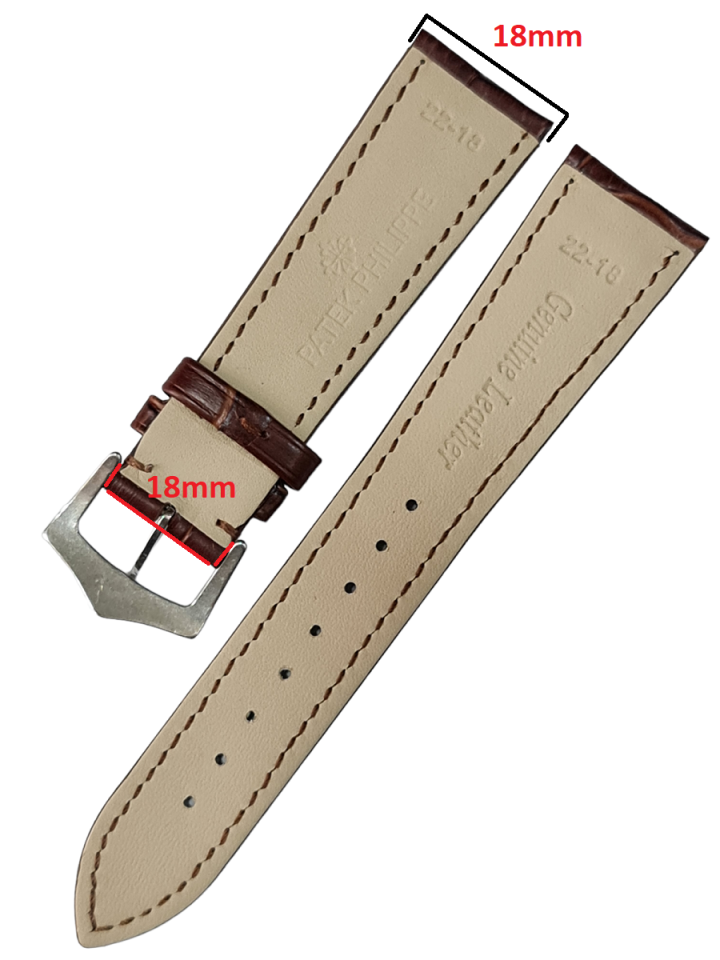 Patek Philippe 22mm Kahverenk Deri Saat Kordonu