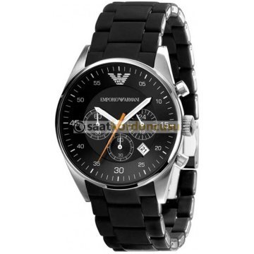 Emporio Armani ar5858 Siyah Silikon Kaplama Saat Kordonu