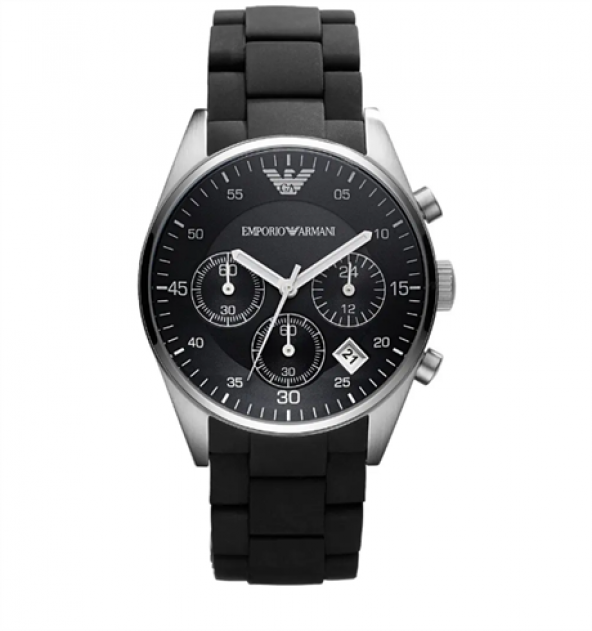 Emporio Armani ar5868 Siyah Silikon Kaplama Saat Kordonu