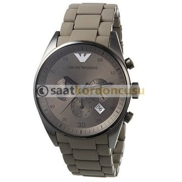 Emporio Armani ar5950 Uyumlu Gri Silikon Saat Kordonu