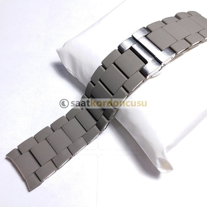 Emporio Armani ar5950 Uyumlu Gri Silikon Saat Kordonu