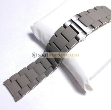 Emporio Armani ar5950 Uyumlu Gri Silikon Saat Kordonu