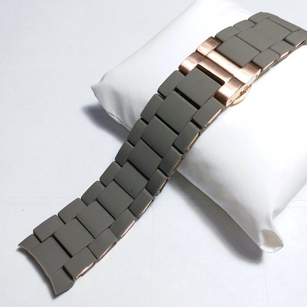Emporio Armani 23mm Gri / Roz Silikon Saat Kordonu