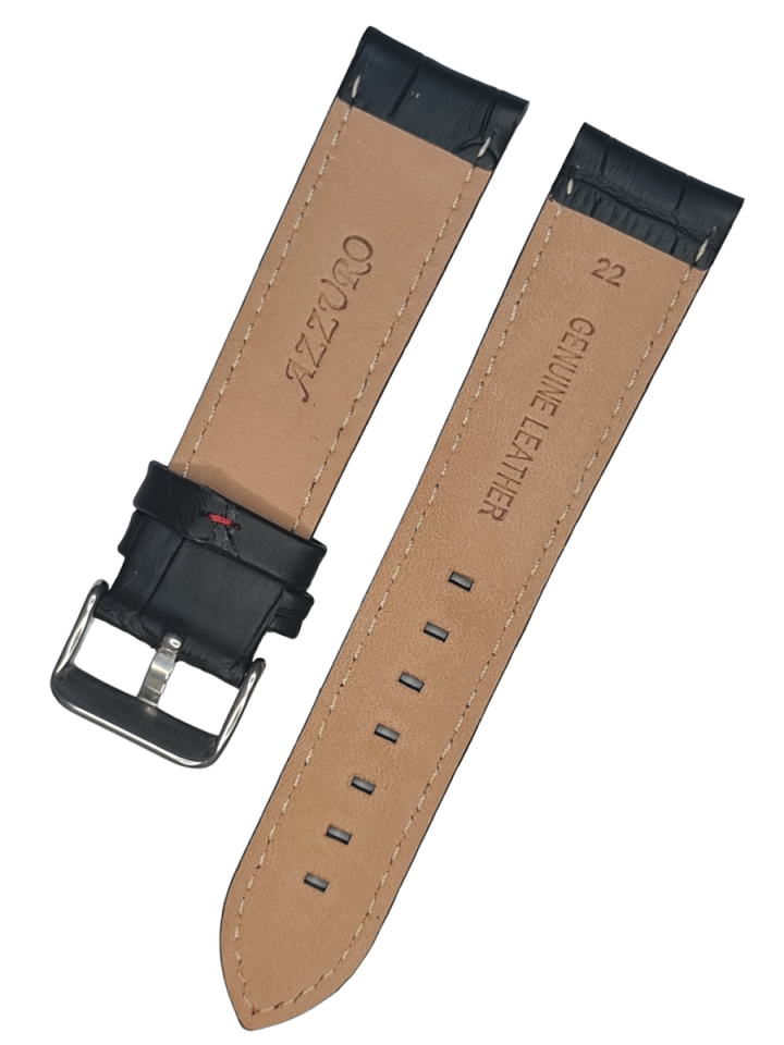 Emporio Armani Ar0428 Krokodil Desenli Siyah Deri Saat Kordonu