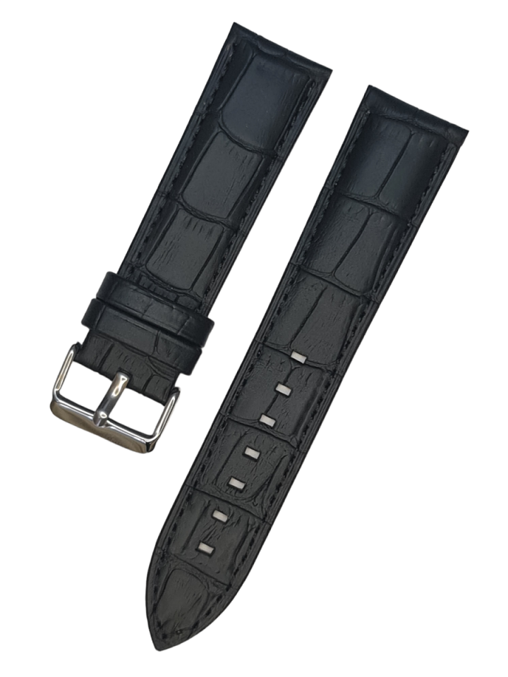 Emporio Armani Ar0428 Krokodil Desenli Siyah Deri Saat Kordonu