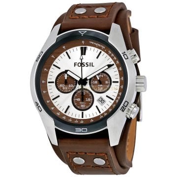 Fossil ch2565 Uyumlu Kahverenk Deri Kordon