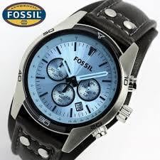 Fossil ch2564 Siyah Deri Saat Kordonu