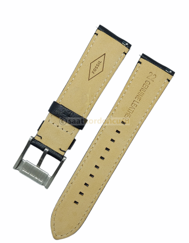 fossil fs4812 uyumlu siyah deri saat kordonu