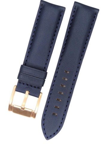 Fossil fs4835 Uyumlu Lacivert Deri Saat Kordonu