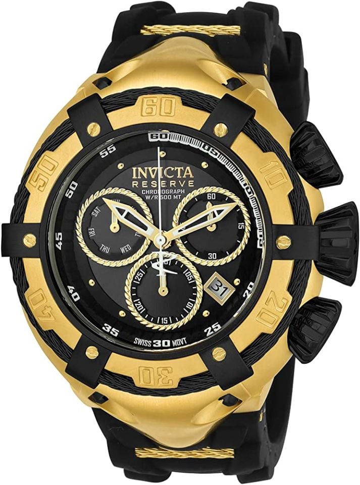 Invicta 21353 Thunderbolt Modeli Siyah Silikon Saat Kordonu