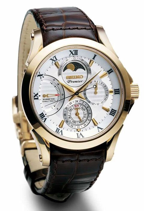 Seiko Premier srx004p1 Uyumlu Kahverenk Deri Saat Kordonu