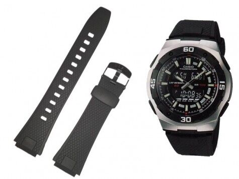 Casio AQ164 Uyumlu Siyah Silikon Saat Kordonu