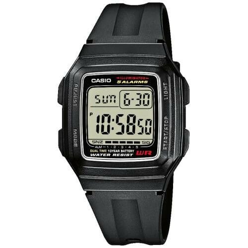 Casio f 201wa Siyah Silikon Saat Silikon Kordonu